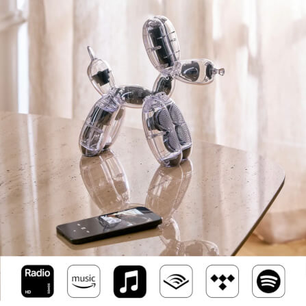 ลำโพงตั้งโต๊ะ LEXON BALLOON DOG SPEAKER BY JEFF KOONS เสียงรอบทิศ 360 องศา_3